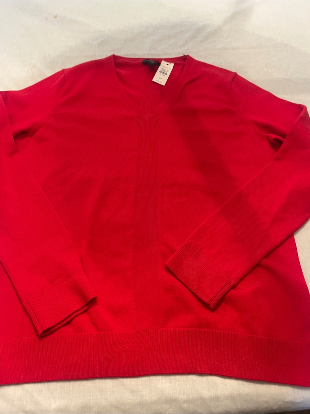 Talbots women’s Bright Red V-Neck Sweater